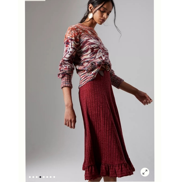 Anthropologie Pauline Midi Sweater Skirt - Picture 2 of 9